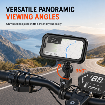 🚴 📱 Waterproof Bike Phone Mount – IPX6, Touch Screen & 360° Rotation – Secure Handlebar Navigation for Motorcycle & Bicycle 🌧️