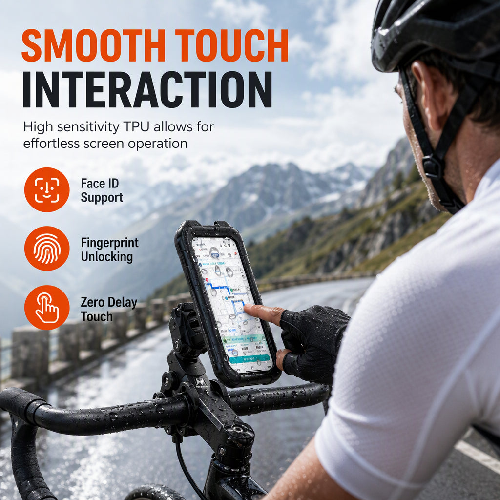🚴 📱 Waterproof Bike Phone Mount – IPX6, Touch Screen & 360° Rotation – Secure Handlebar Navigation for Motorcycle & Bicycle 🌧️