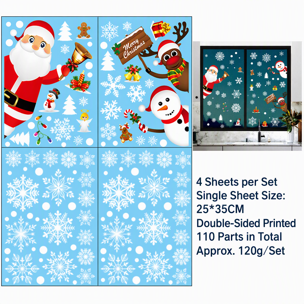 Christmas PVC Static Window Clings