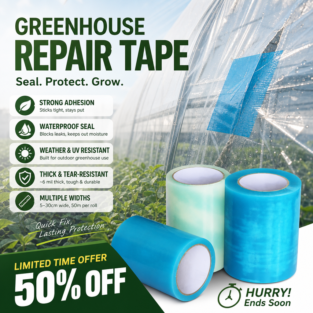 🌦️ 🩹 Weather‑Resistant Greenhouse Repair Tape – Heavy‑Duty, Strong Adhesive, Outdoor‑Ready 🌱