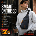 🎒✨ Waterproof Multi-pocket Crossbody Sling Bag – Organized Storage, Adjustable Strap, Headphone Jack 🌧️